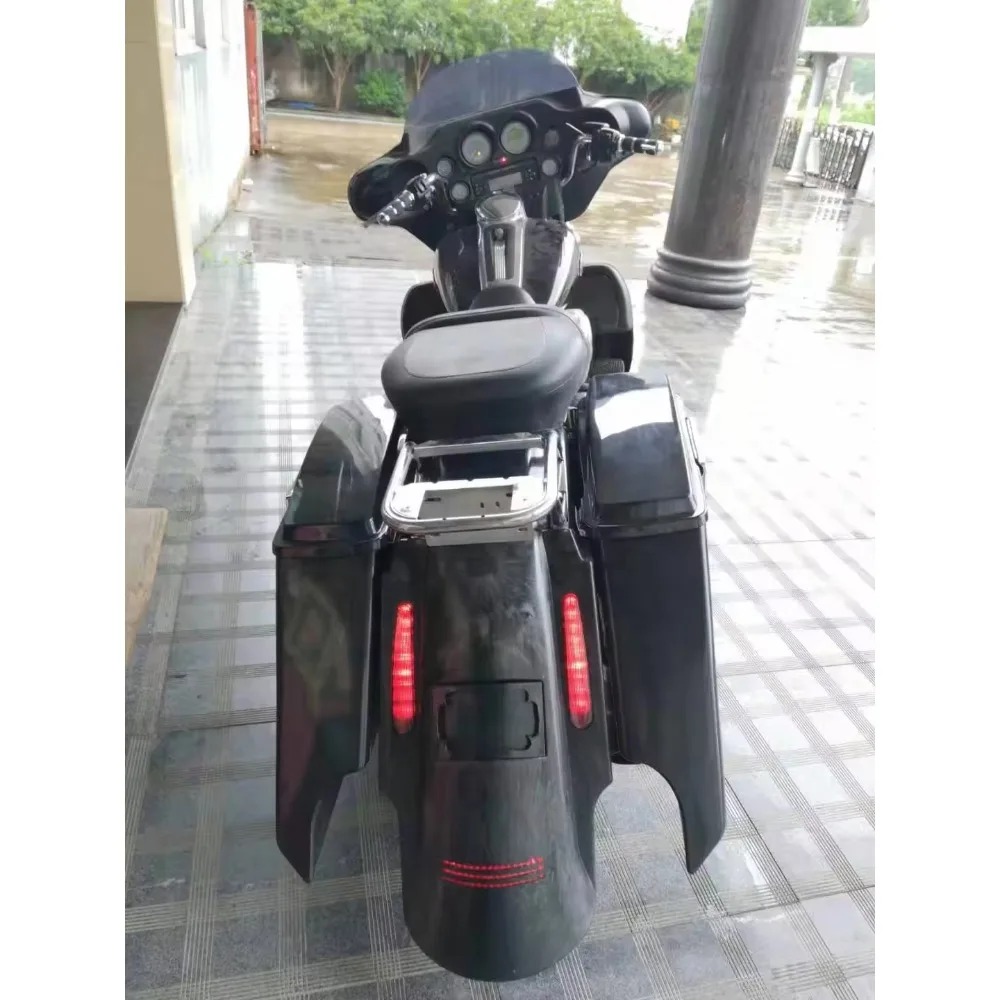 Best Price Motorcycle Extended Rear Fender With LED Lights and Wire Harness for  Touring 14-UP